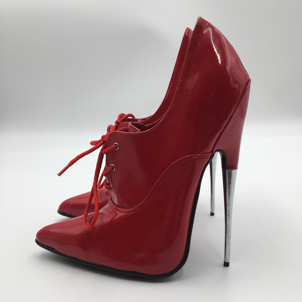 RARE 6” Devious Faux Patent Fetish Heels Size 11 👠 🔥 Scream-18 Ex with Defects